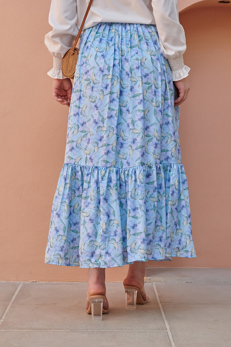 Blue Gather Skirt Set main image 0