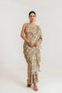 Regal Green Tiered Saree Set
