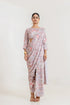 White Garden Blouse Saree & Dhoti Pants