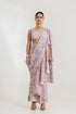 White Garden Tiered Saree Set