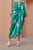 Jade Green Front Panel Satin Skirt