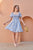 Cloud White Smocked Satin Short Dress