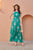 Jade Green Tiered Fit Satin Maxi Dress