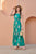 Jade Green Tiered Fit Satin Maxi Dress