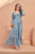 Seagreen Smocked Satin Maxi Dress