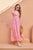 Taffy Pink Side Cut Satin Maxi Dress