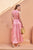 Taffy Pink Side Cut Satin Maxi Dress