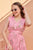 Taffy Pink Side Cut Satin Maxi Dress