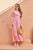 Taffy Pink Side Cut Satin Maxi Dress