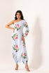 Striped One-Shoulder Dhoti Jumpsuit
