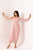 Pink Sand One-Shoulder Dhoti Jumpsuit