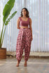 Burgundy Dhoti Pants & Sequinned Blouse Set