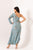 Dusty Teal One-Shoulder Dhoti Jumpsuit