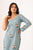 Dusty Teal One-Shoulder Dhoti Jumpsuit