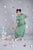 Seafoam Green Peplum Dhoti Jumpsuit Kids (Clearance)