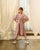 Rosey Pink Kimono Dhoti Jumpsuit Kids (Clearance)