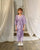 Very Peri Lilac Kimono Dhoti Jumpsuit Kids (Clearance)