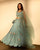 Dusty Teal Sequins Kali Lehenga Set (Sale)