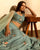 Dusty Teal Sequins Kali Lehenga Set (Sale)