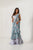 Aqua Blue & Slate Grey Ruffle Saree (Sale)