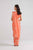 Bright Orange Slit Saree Set (Sale)