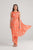 Bright Orange Slit Saree Set (Sale)