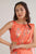 Bright Orange Slit Saree Set (Sale)