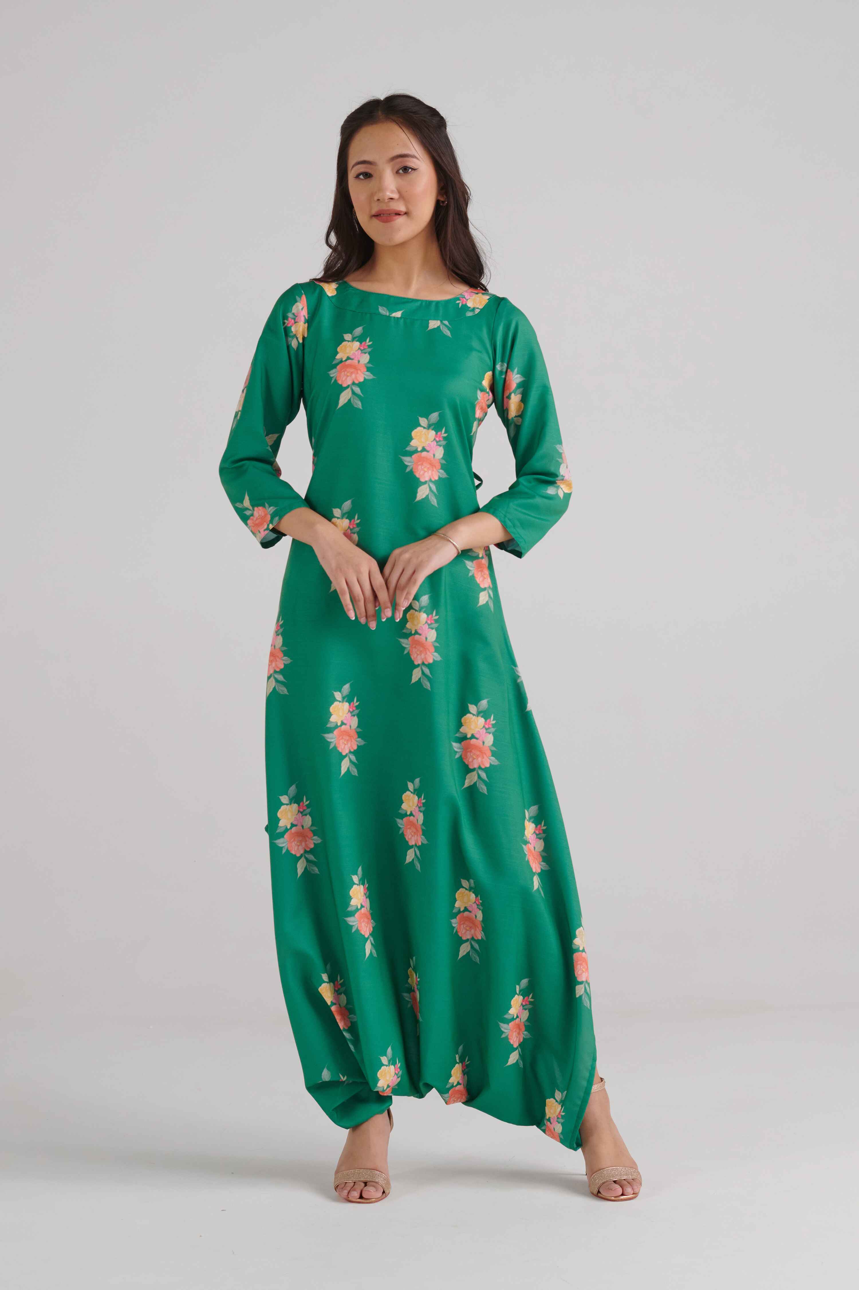 Jade Green Dhoti Jumpsuit Pasha India Jade Green Dhoti Jumpsuit Pasha India