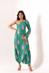 Jade Green One-Shoulder Dhoti Jumpsuit