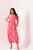 Hot Pink One-Shoulder Dhoti Jumpsuit