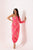 Hot Pink One-Shoulder Dhoti Jumpsuit