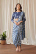 Space Blue Lungi Saree Set