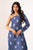 Space Blue One-Shoulder Dhoti Jumpsuit