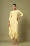 Yellow Floral Dhoti Jumpsuit (Clearance)