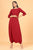 Red Dhoti Jumpsuit (Clearance)