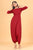 Red Dhoti Jumpsuit (Clearance)