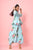 Striped Floral Peplum Dhoti Jumpsuit (Clearance)