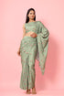 Seafoam Green Saree Set (Clearance)