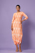 Orange Ikat Dhoti Jumpsuit (Clearance)