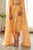 Jasmine Yellow Cape Sleeved Top & Skirt Set