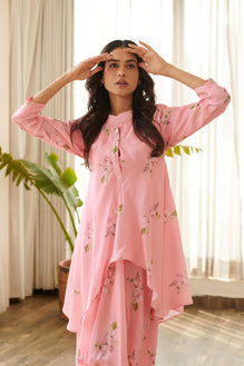 modern dhoti style dresses for ladies Taffy Pink Dhoti Kurti Dress – Pasha India