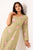 Pickle Green One-Shoulder Dhoti Jumpsuit