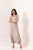 Mocha Brown Polka Dot One-Shoulder Dhoti Jumpsuit