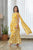 Kesar Yellow Ruffle Saree Dress