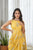 Kesar Yellow Ruffle Saree Dress