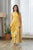 Kesar Yellow Ruffle Saree Dress