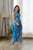 Indra Blue Ruffle Saree Dress