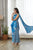 Indra Blue Ruffle Saree Dress