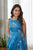 Indra Blue Ruffle Saree Dress