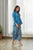 Indra Blue Peplum Dhoti Jumpsuit